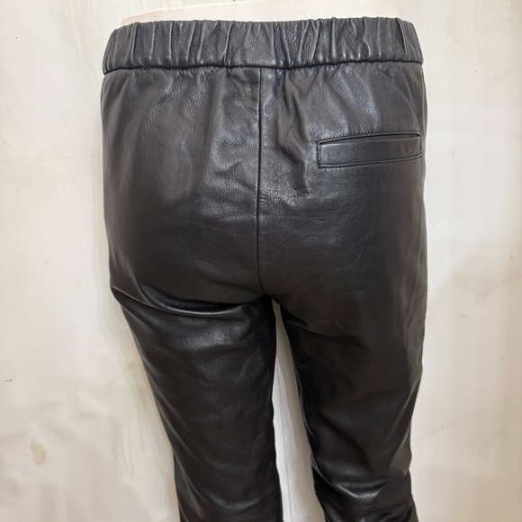 GAP Black Lamb Leather Joggers XS - Picture 7 of 10